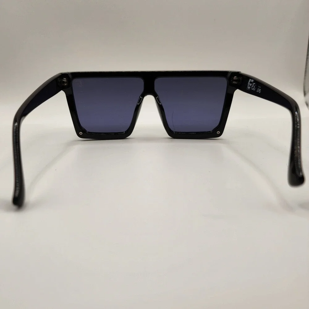 Elusive Eyewear Lux Flat Top Shield Sunglasses Gloss Black Tortoise Sport Edge